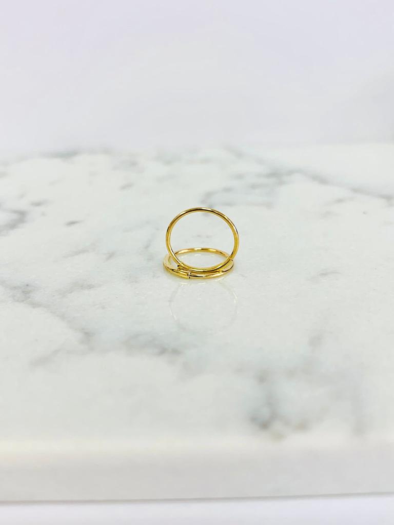 Nose Ring Endless Hoop Earrings 9x9mm / 14K Solid Gold Nose Ring / Body jewelry / Nose Ring Piercing