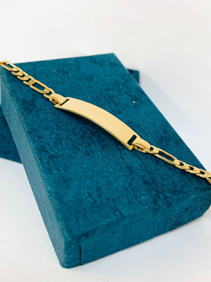 18K Gold Filled Baby ID Bracelet 5.5" / Children Jewelry / Figaro Link Bracelet / Kids Bracelet / Pulsera Para Ninos Oro Laminado / Esclava para Ninos / Bracelets