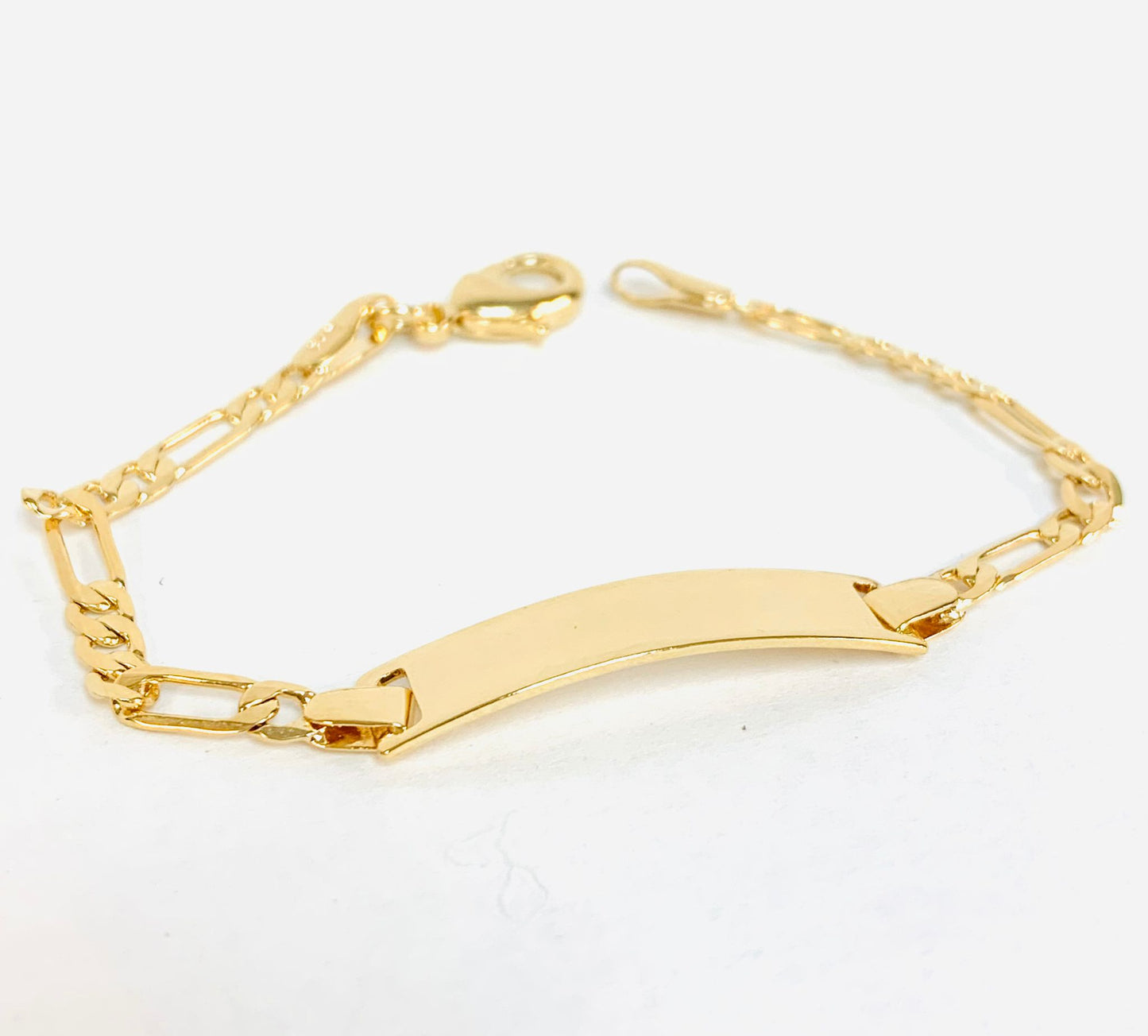 18K Gold Filled Baby ID Bracelet 5.5" / Children Jewelry / Figaro Link Bracelet / Kids Bracelet / Pulsera Para Ninos Oro Laminado / Esclava para Ninos / Bracelets