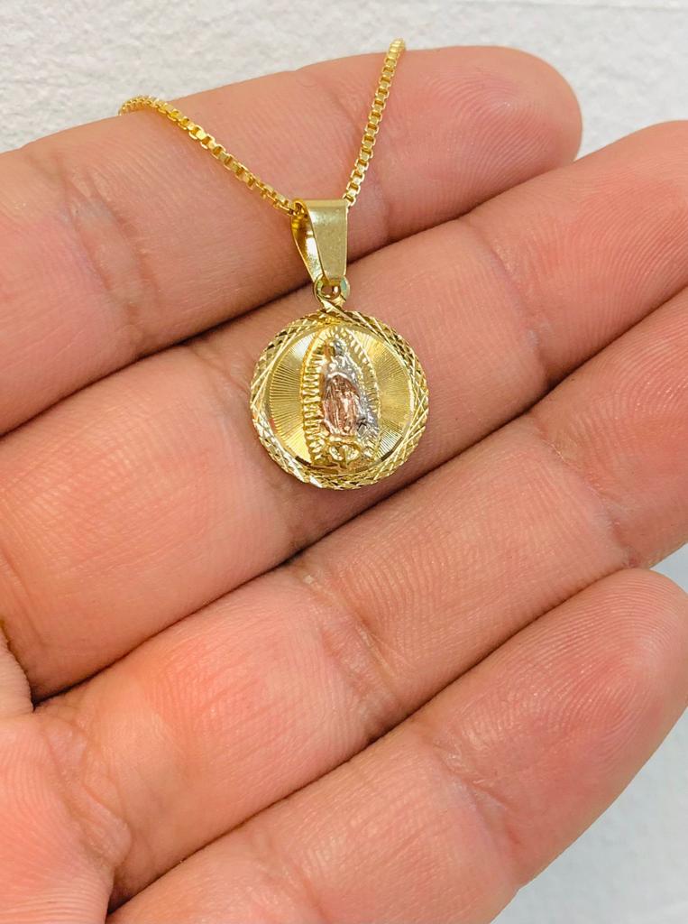 Virgen de Guadalupe Necklace 14K Gold Filled / Virgen de Guadalupe Pendant 18x15mm / Guadalupe Jewelry / Cadena de la Virgen de Guadalupe en Oro Laminado