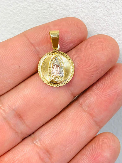 Virgen de Guadalupe Necklace 14K Gold Filled / Virgen de Guadalupe Pendant 18x15mm / Guadalupe Jewelry / Cadena de la Virgen de Guadalupe en Oro Laminado