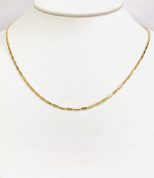 Women's Necklace 14K Gold Filled / Women's Chokers / Necklace / Chains / Gargantillas / Chokers / Dainty Necklace For Women's / Gargantillas para Mujer en Oro Laminado / Bamboo chain Necklace