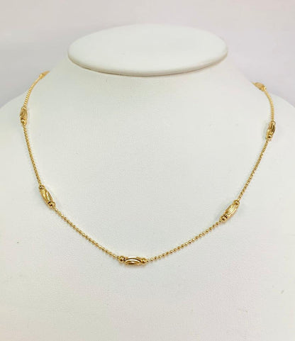 Women's Chokers Necklace / 14K Gold Filled Chain Necklace Ball Chain Bead Chain Pelline Chain / Gargantillas para Mujer en Oro Laminado / Women's Necklace