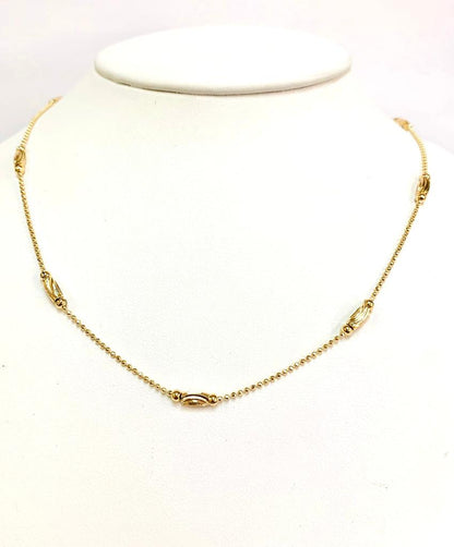 Women's Chokers Necklace / 14K Gold Filled Chain Necklace Ball Chain Bead Chain Pelline Chain / Gargantillas para Mujer en Oro Laminado / Women's Necklace