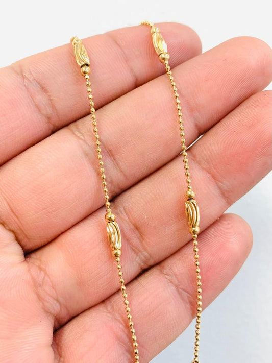 Women's Chokers Necklace / 14K Gold Filled Chain Necklace Ball Chain Bead Chain Pelline Chain / Gargantillas para Mujer en Oro Laminado / Women's Necklace