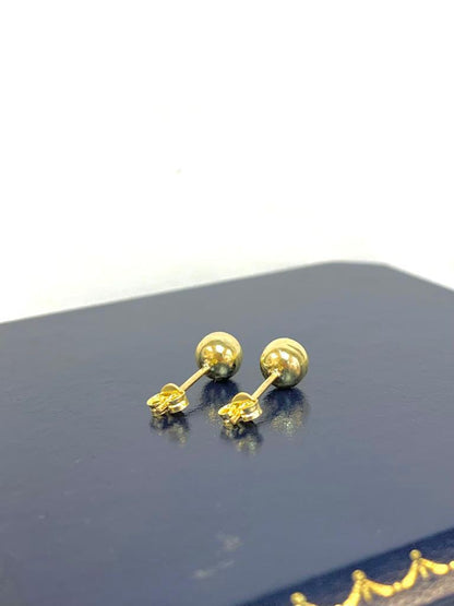 Evil Eye Earrings / Push Back Earrings / 14K Yellow Gold Earrings / Gold Evil Eye Earrings / Aretes Para Mujer / Aretes Mal de Ojo / Aretes Oro Real / Protection Jewelry