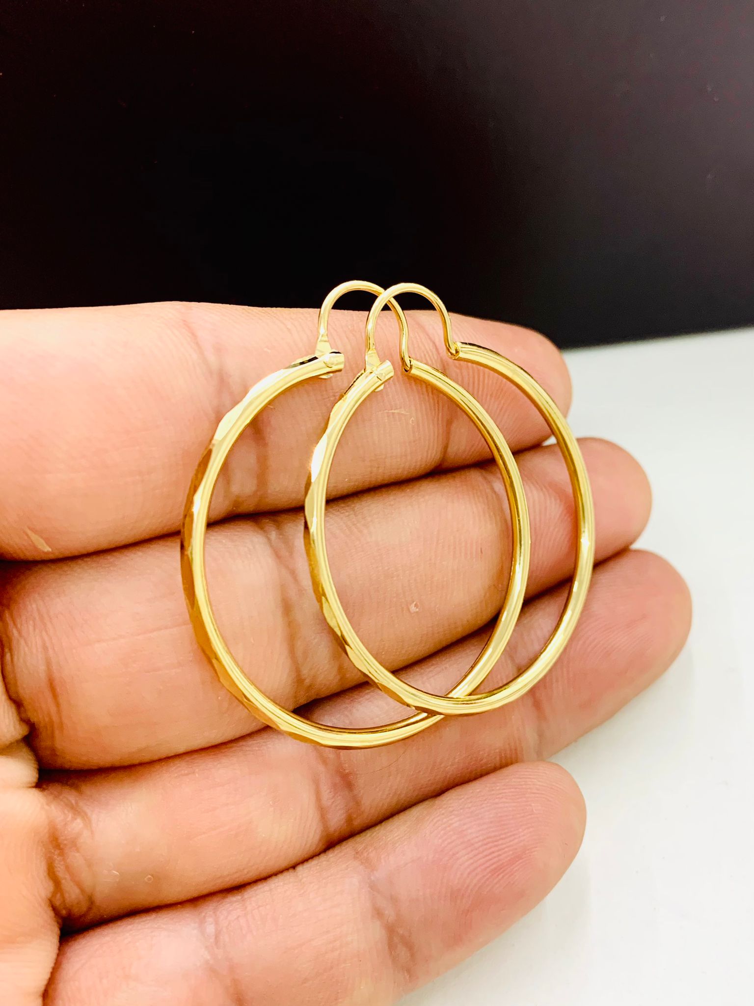 14K Gold Filled Hoop Earrings, Gold Hoops Earrings for Womens