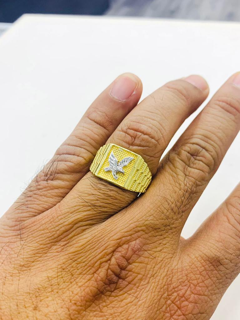 Buy 14K, 18K, 22K Real Solid Yellow Gold Men's Signet Ring, Hallmark  Stamped Indian Handmade Bold Designer Square Signet Ring for Men Online in  India - Etsy