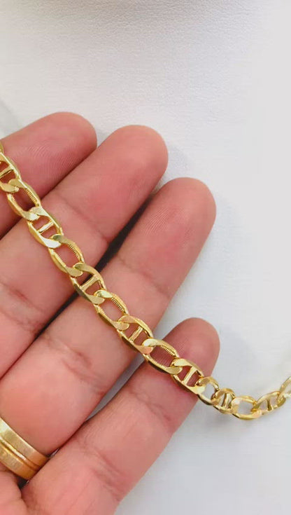 14K Gold Filled Mariner Chain Necklace 24" 21g 6mm / Chain Necklace / Mariner Chain / Cadena Para Hombre