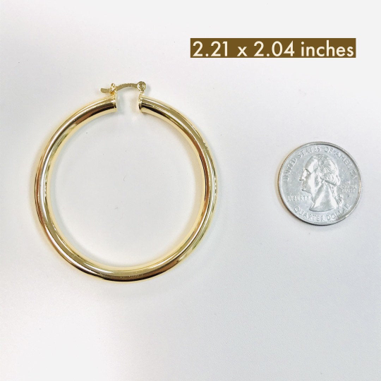 14K Gold Filled Hoop Earrings, Gold Hoops Earrings for Womens / Ladies Girls Womens Earrings / Aretes Argollas en Oro Laminado Para Mujer